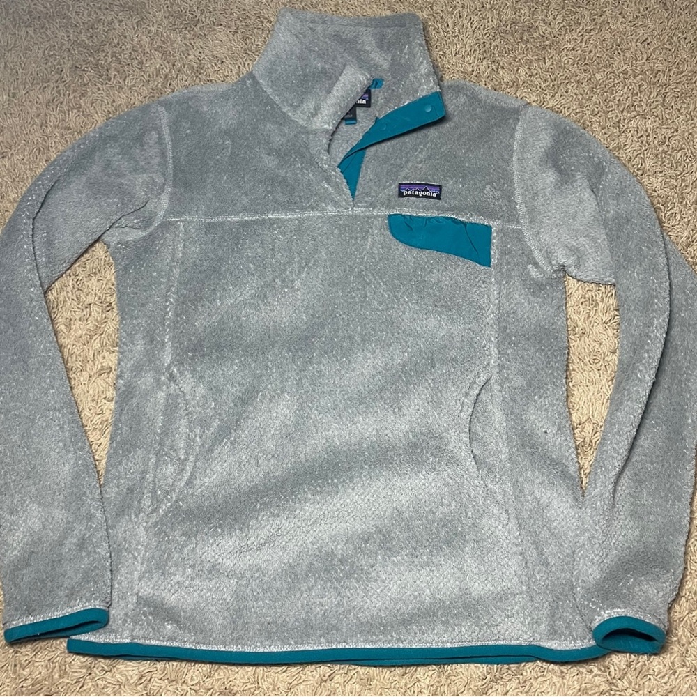 Patagonia Women’s Retool Snap T Fleece Jacket Pullover Gray Size Medium